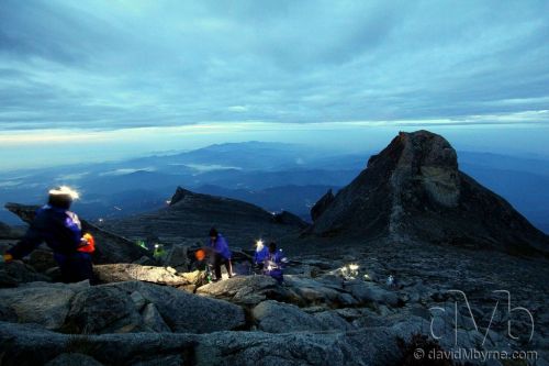 Climbers approching the 4,095m (13,435ft) summit of Mt. Kinabalu, Malaysian Borneo. June 23rd 2012 (10mm, 8sec, f/9.0, iso1600)