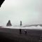 Braving the elements on the black sand beach the base of Reynisfjall, Myrdalur, southern Iceland. December 5th 2012 (10mm, 1/30sec, f/4.0, iso500)