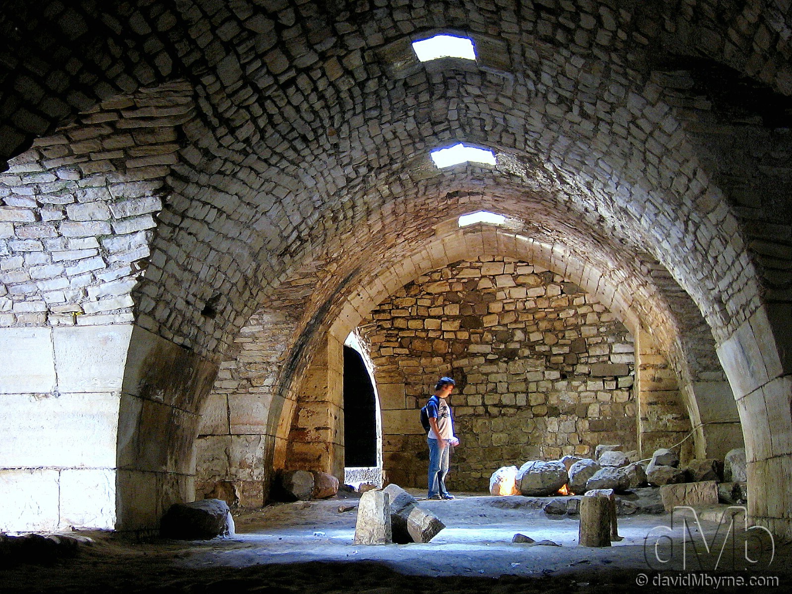 Inside the corridors of the Crac des Chevaliers, Syria. May 7th, 2008.