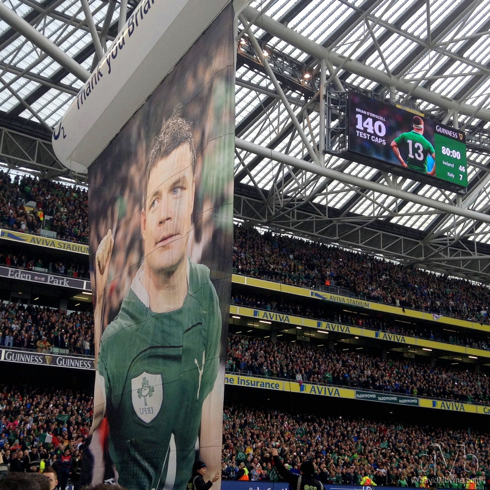 Thank You Brian. Ireland vs. Italy, Aviva Stadium, Dublin, Ireland. March 8th, 2014 (iPod Touch v5)