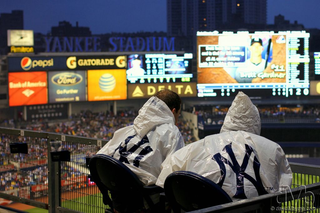 A wet & chilly night in Yankee Stadium, The Bronx, New York, USA. July 12th, 2013 (40mm, 1/100sec, f/3.5, iso100)
